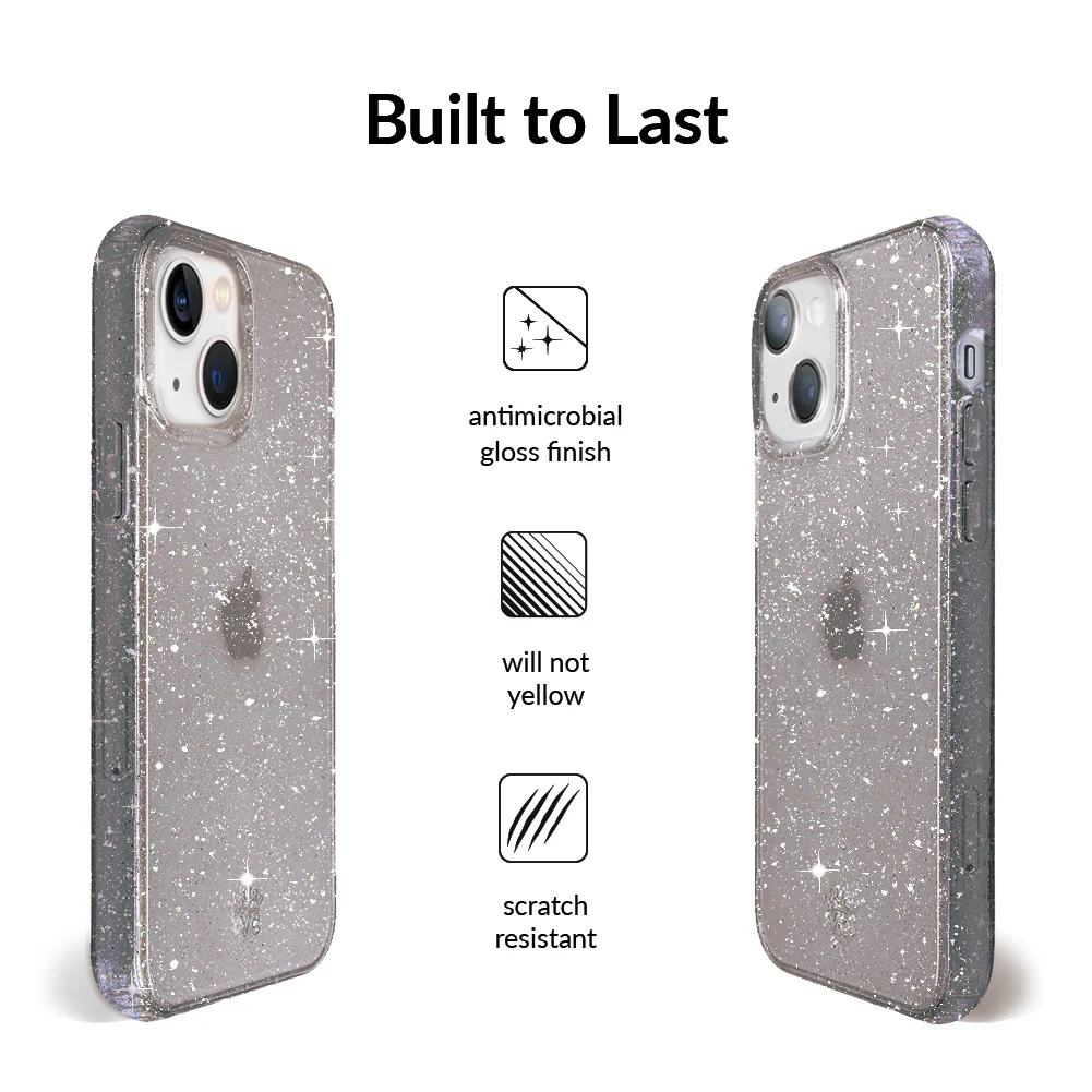 Grey Stardust Glitter iPhone Case - Image 14