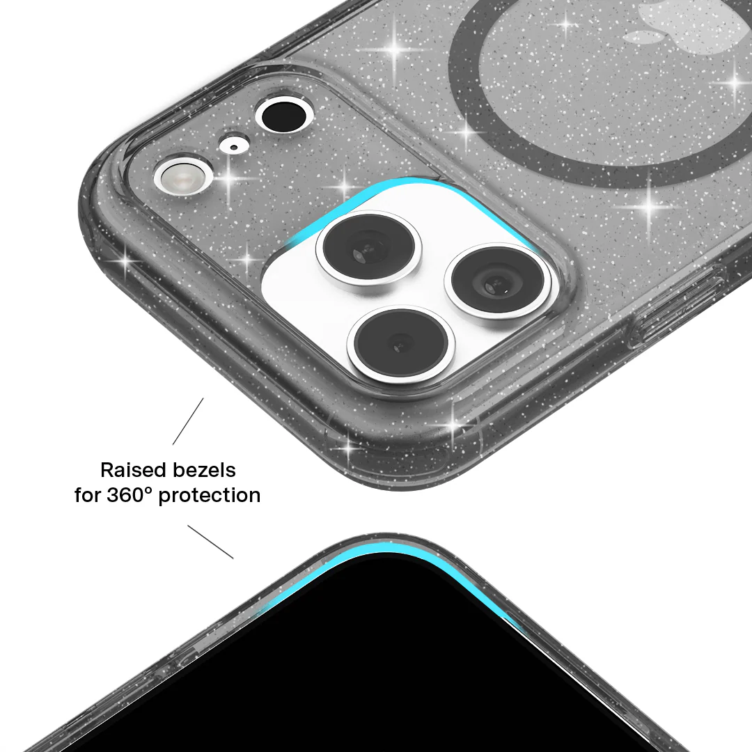 Grey Stardust Glitter iPhone Case - Image 159
