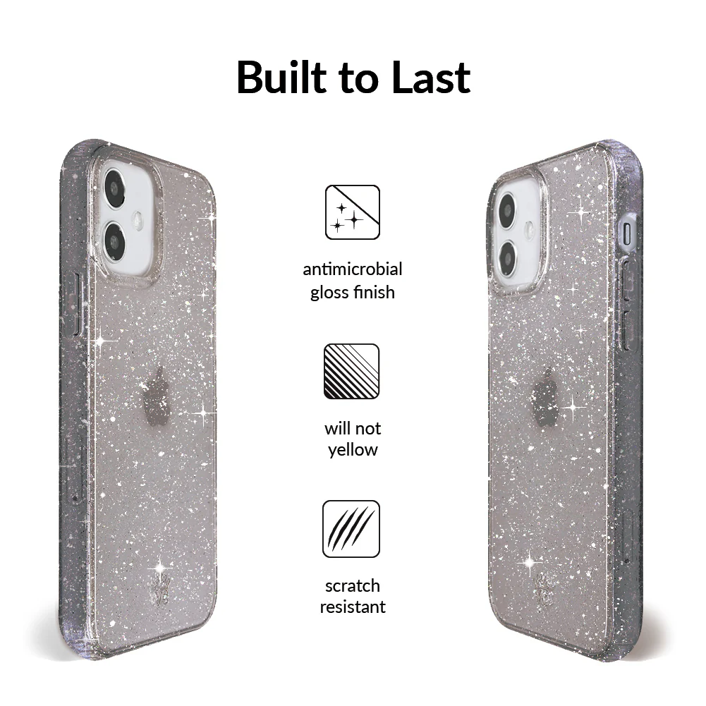 Grey Stardust Glitter iPhone Case - Image 19