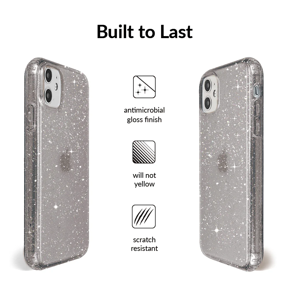 Grey Stardust Glitter iPhone Case - Image 29