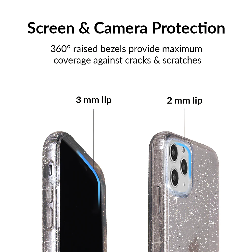 Grey Stardust Glitter iPhone Case - Image 32