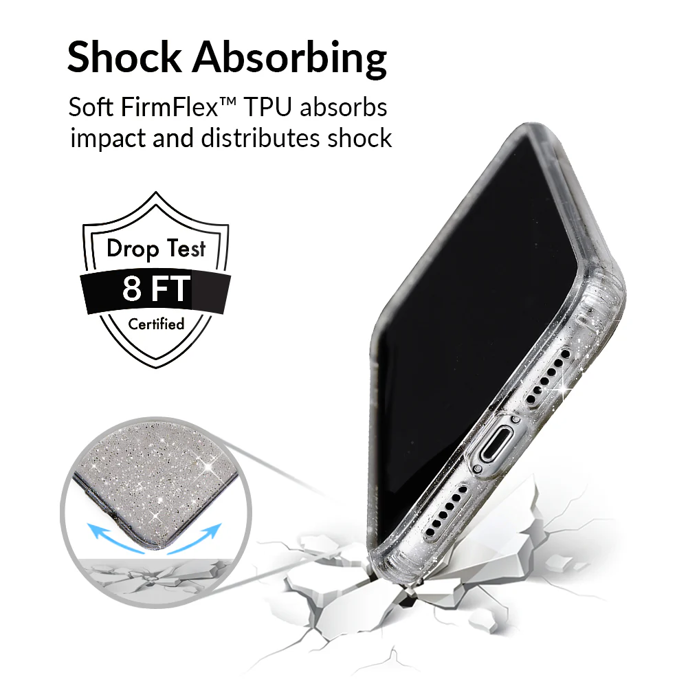 Grey Stardust Glitter iPhone Case - Image 33