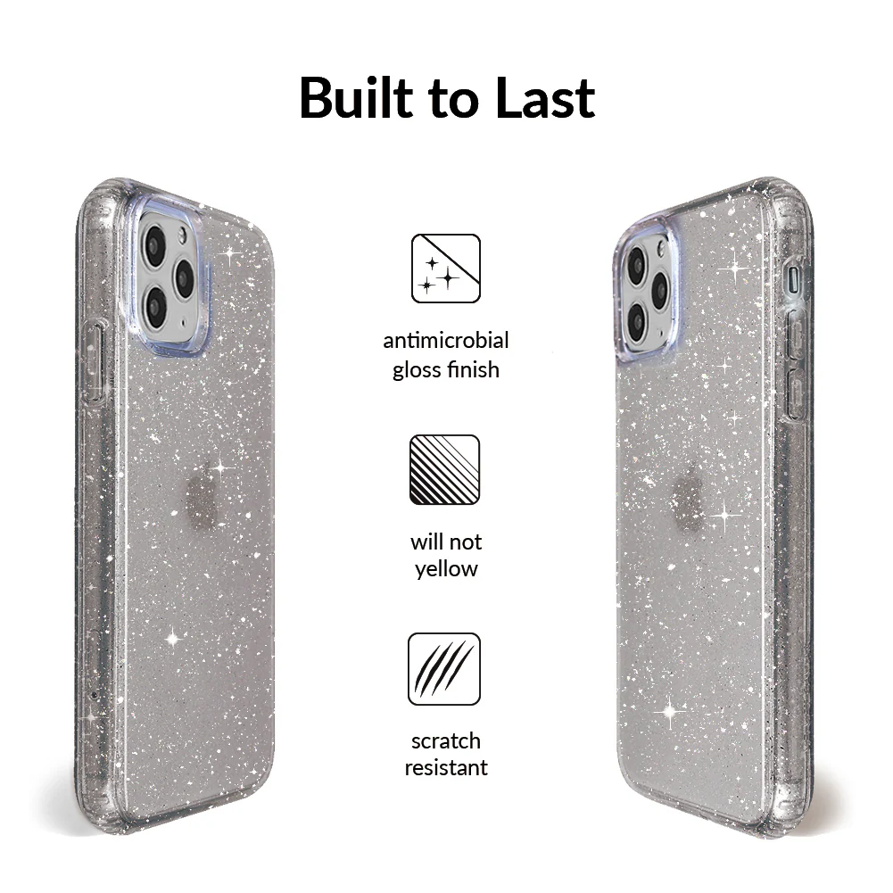 Grey Stardust Glitter iPhone Case - Image 39