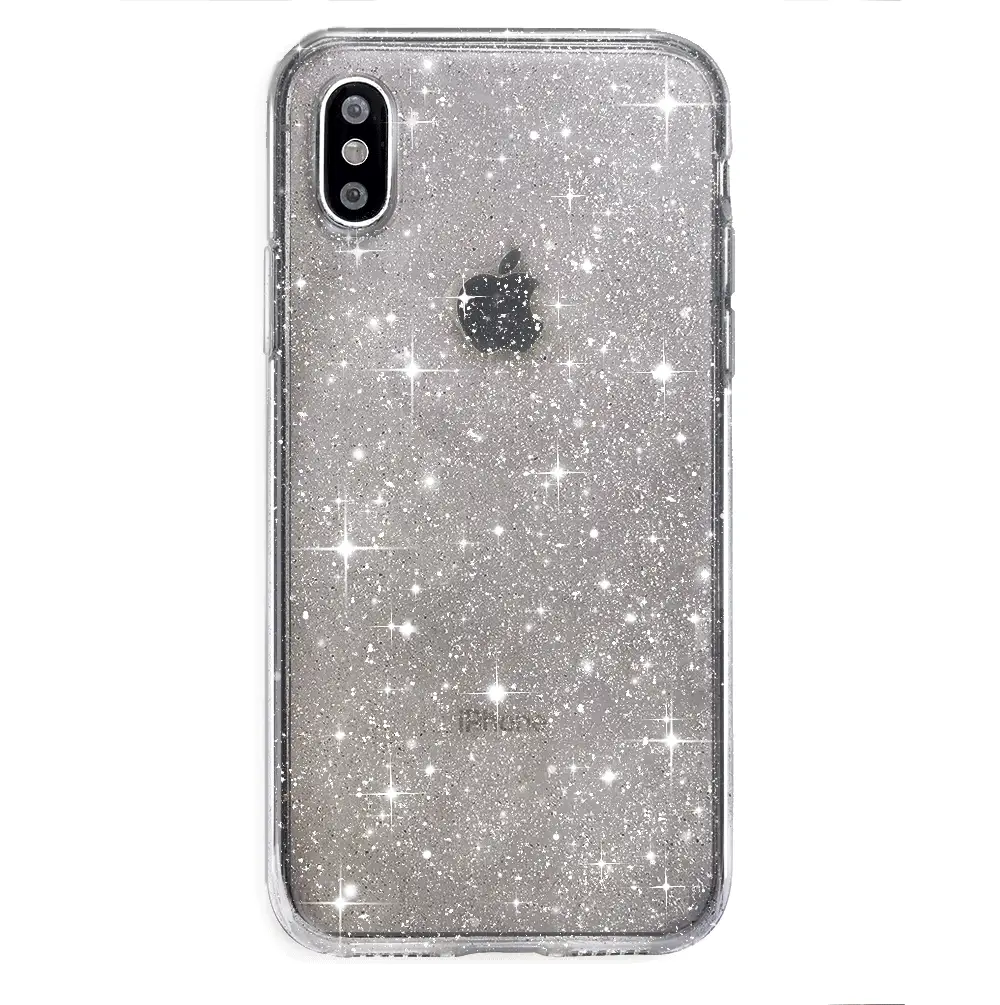 Grey Stardust Glitter iPhone Case - Image 41