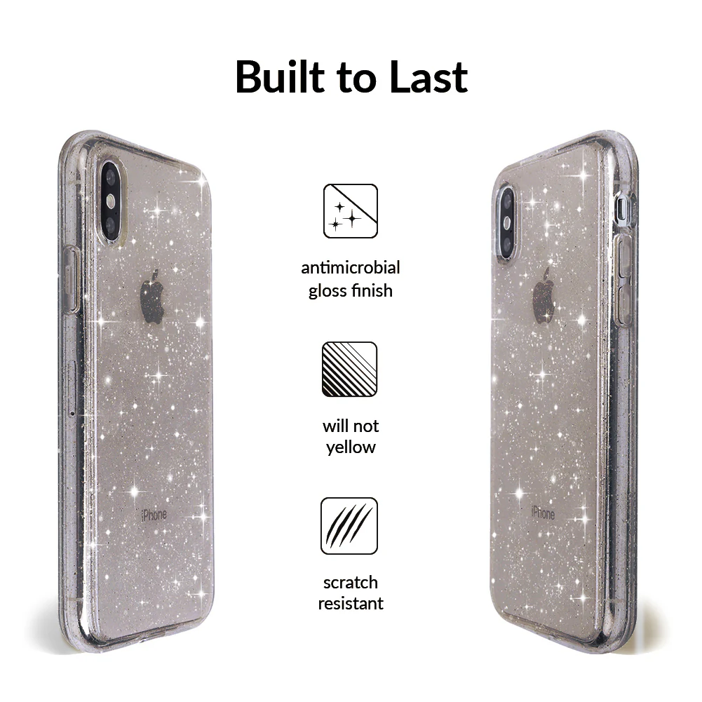 Grey Stardust Glitter iPhone Case - Image 44