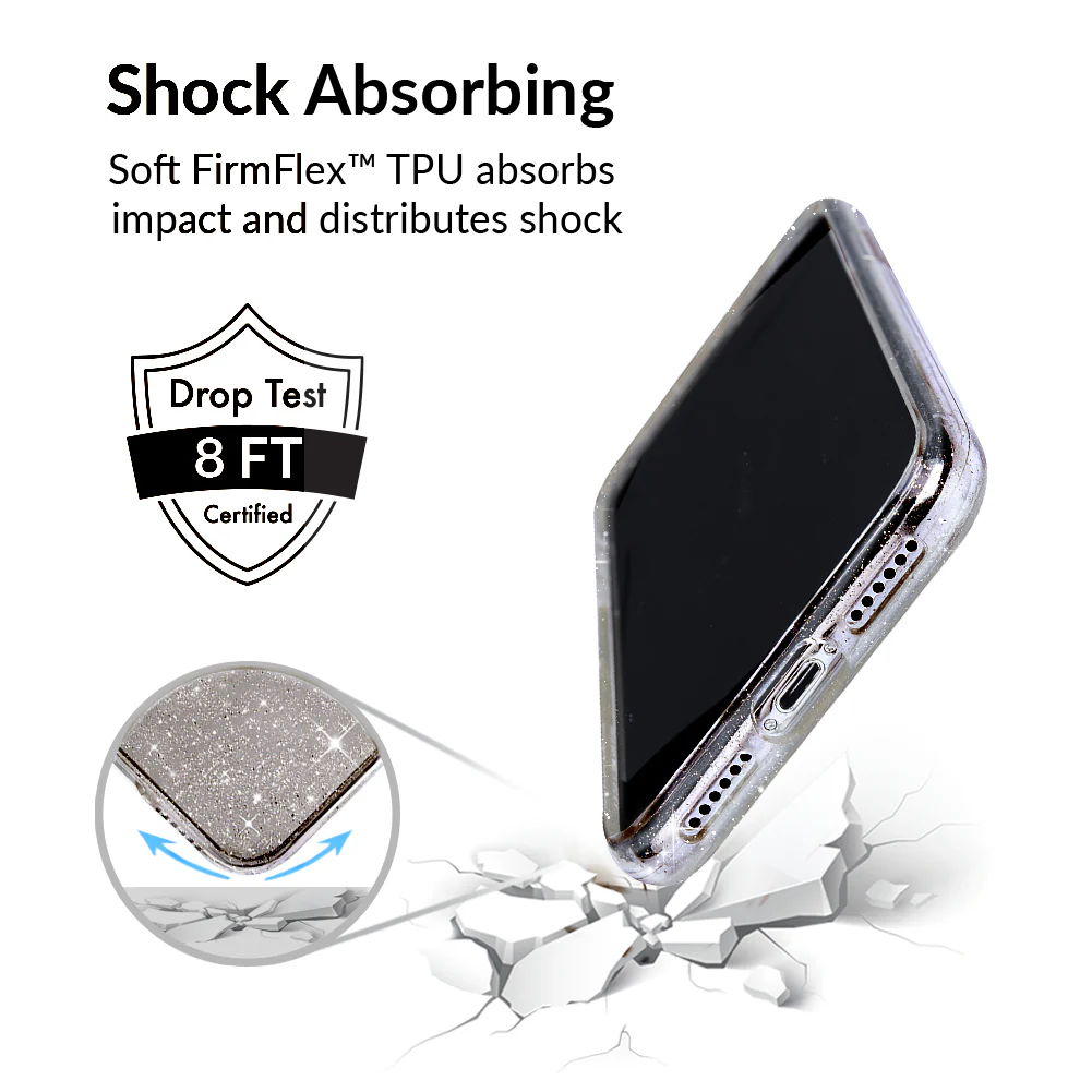 Grey Stardust Glitter iPhone Case - Image 53