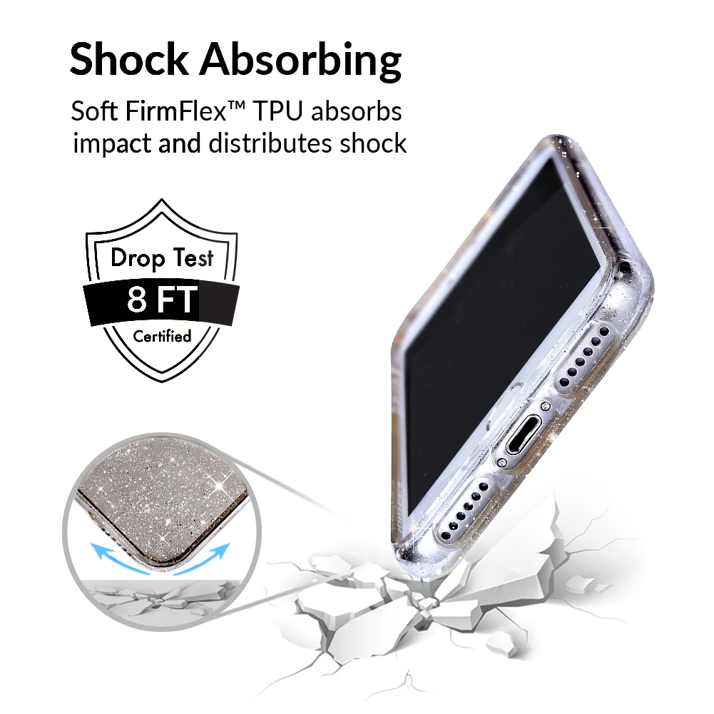 Grey Stardust Glitter iPhone Case - Image 58