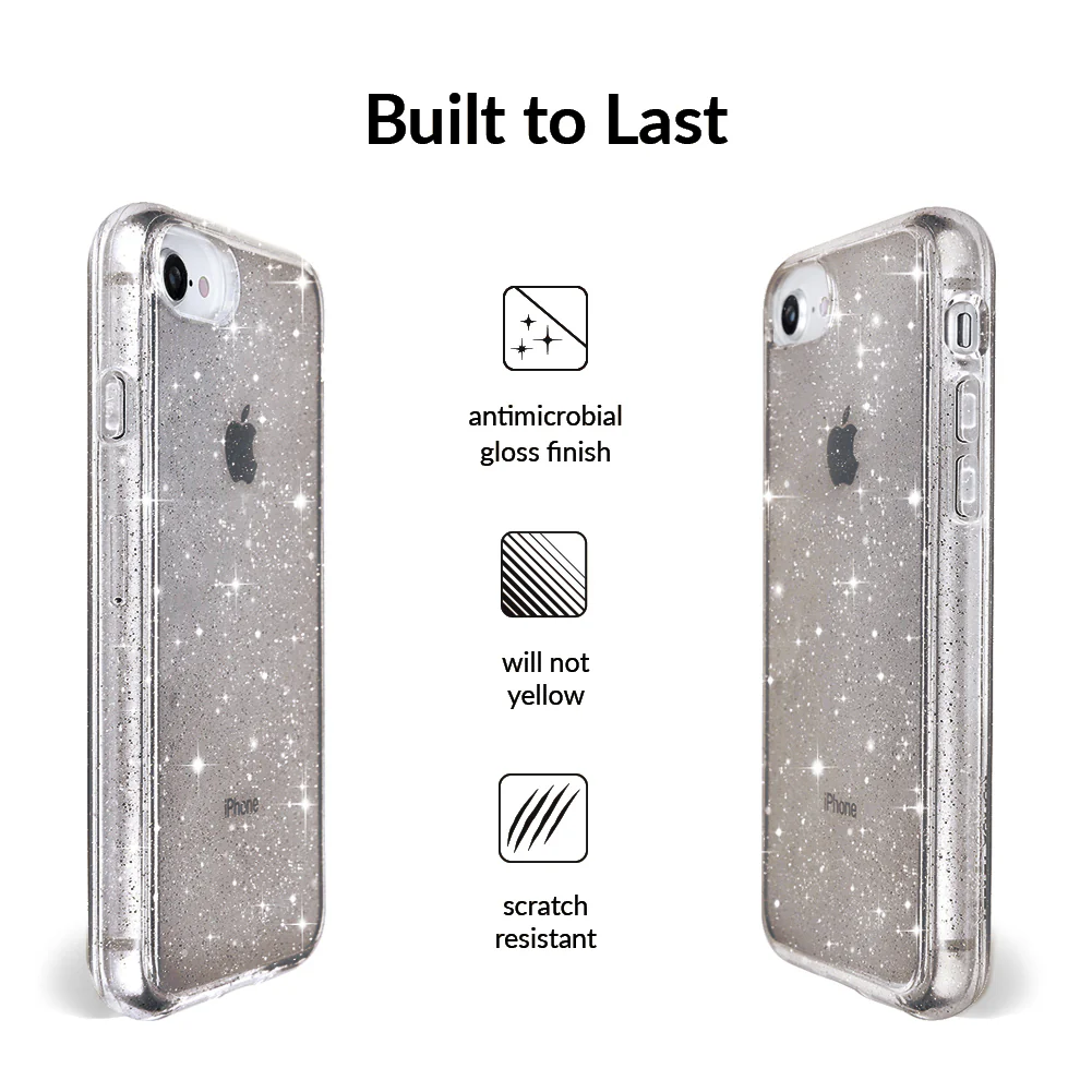Grey Stardust Glitter iPhone Case - Image 59