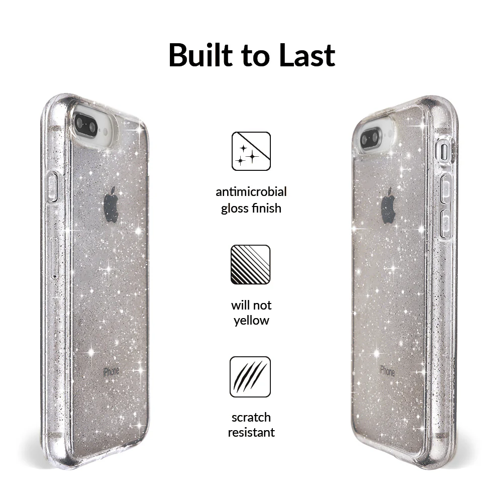 Grey Stardust Glitter iPhone Case - Image 64