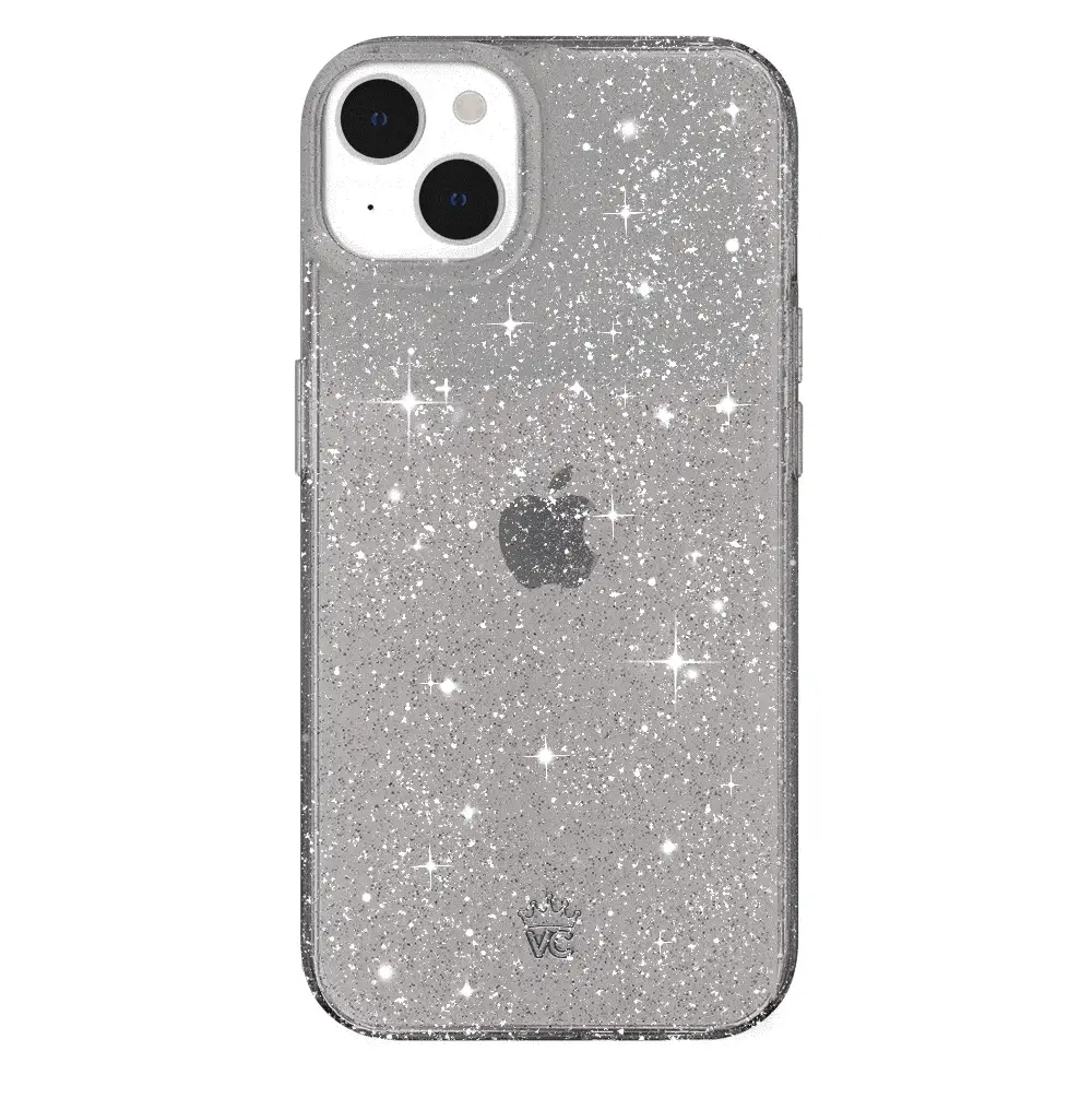 Grey Stardust Glitter iPhone Case - Image 67