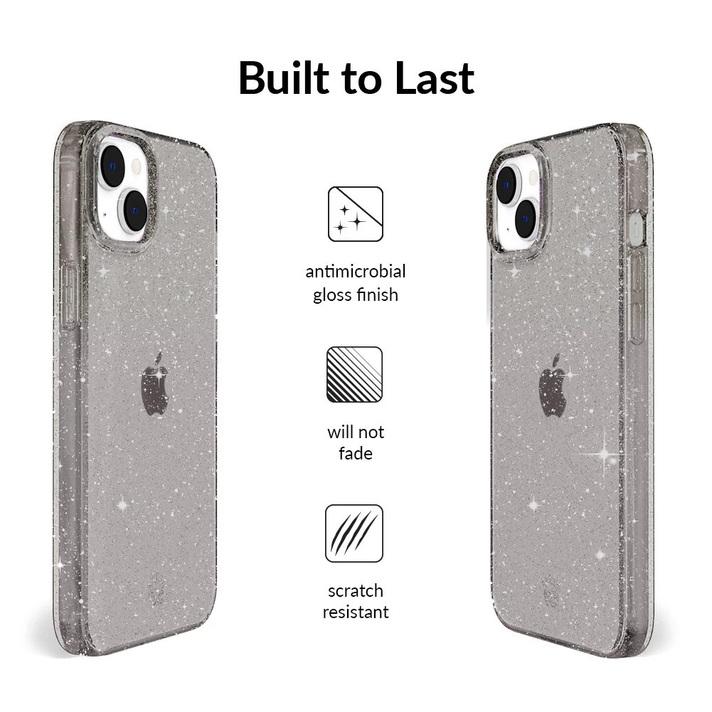 Grey Stardust Glitter iPhone Case - Image 70