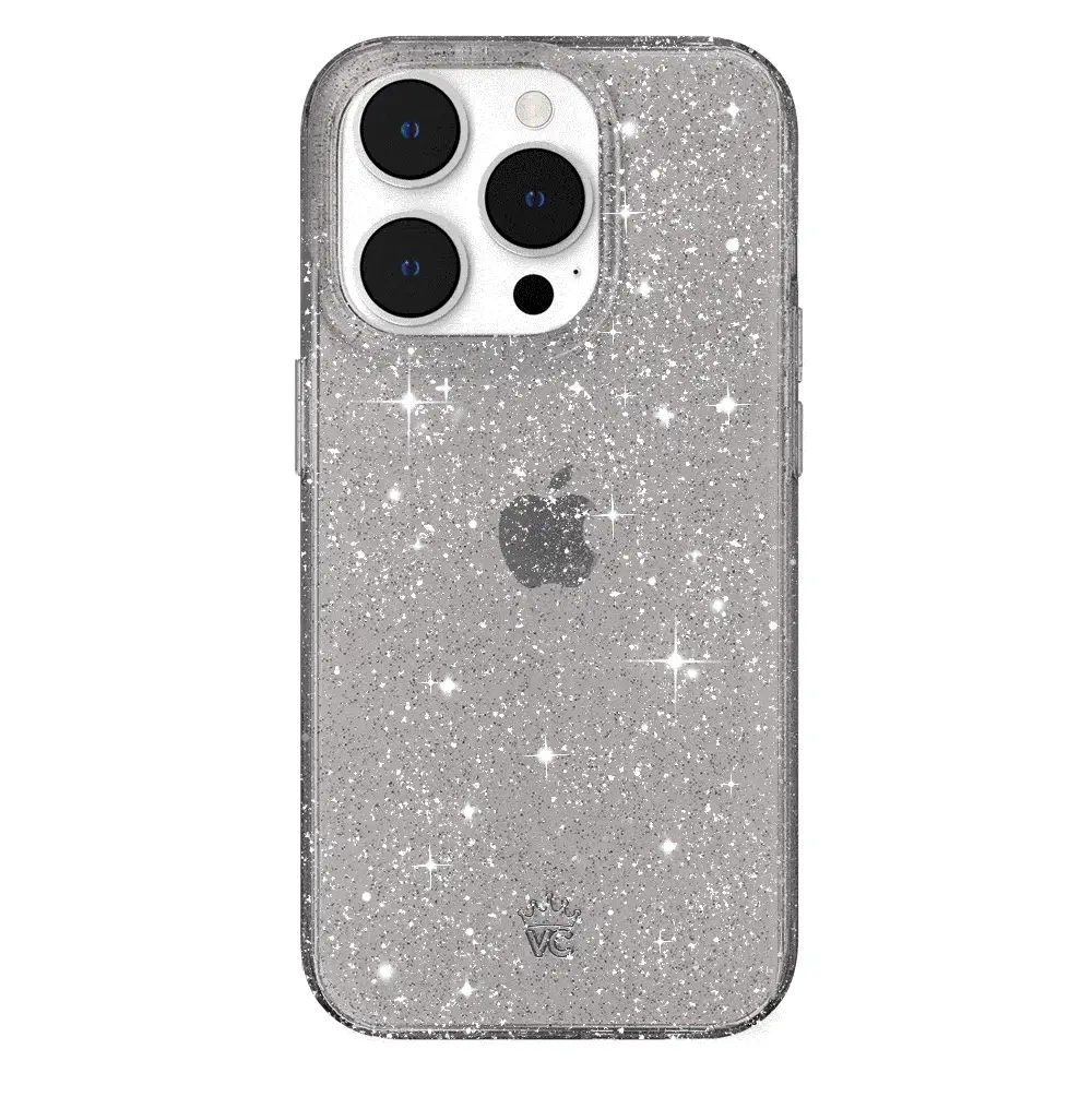 Grey Stardust Glitter iPhone Case - Image 72