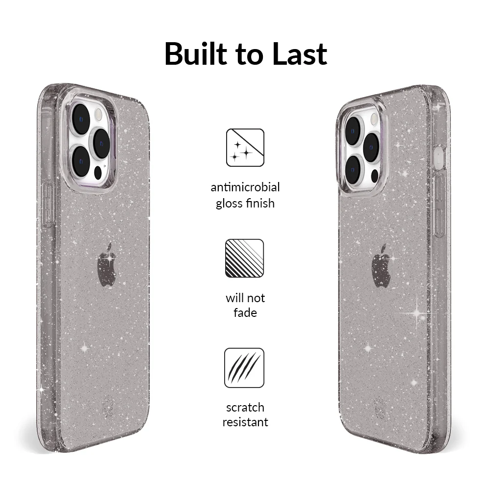 Grey Stardust Glitter iPhone Case - Image 75
