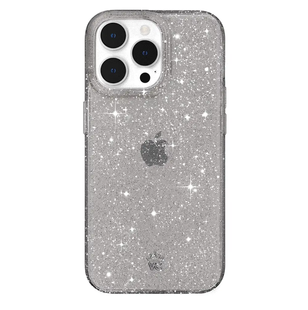 Grey Stardust Glitter iPhone Case - Image 77