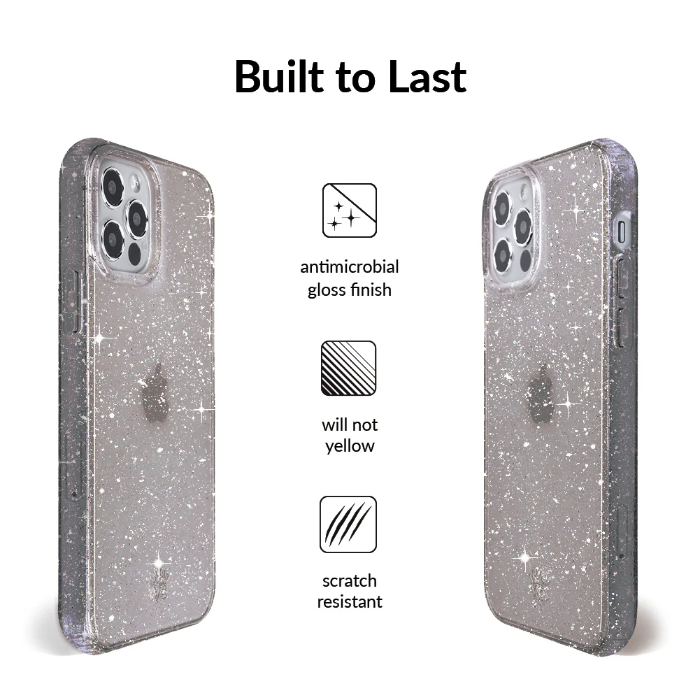 Grey Stardust Glitter iPhone Case - Image 9