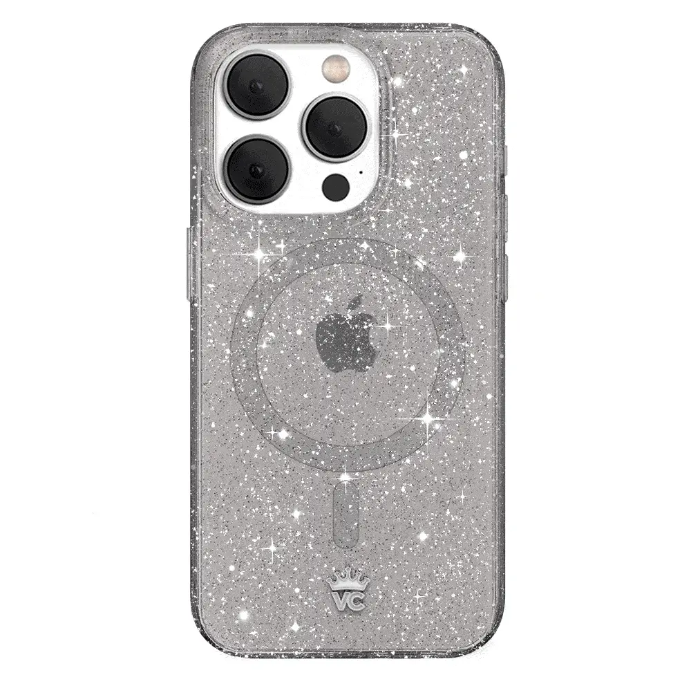 Grey Stardust Glitter iPhone Case - Image 92