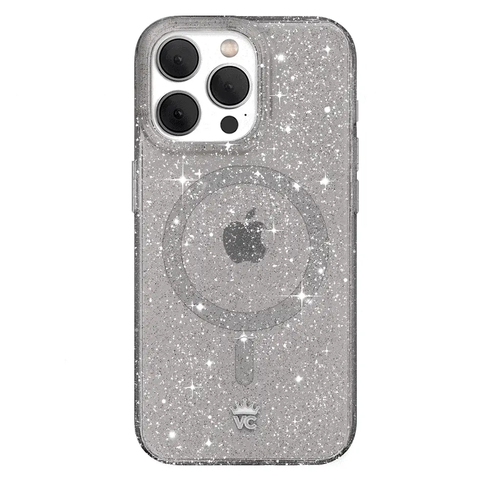 Grey Stardust Glitter iPhone Case - Image 97
