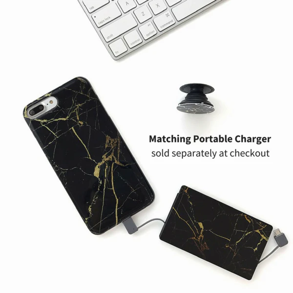 Black & Gold Marble iPhone Case - Image 17
