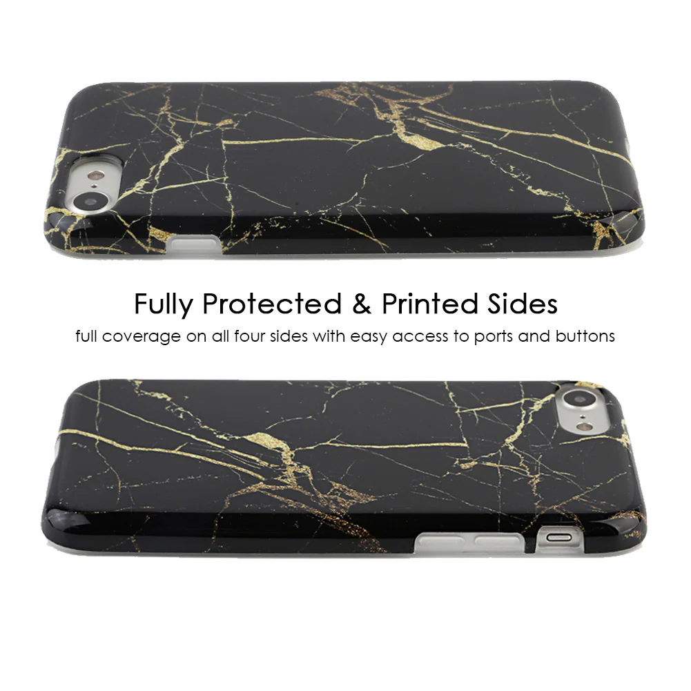 Black & Gold Marble iPhone Case - Image 4