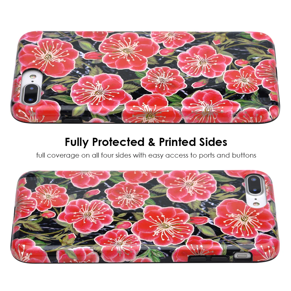 Black Hibiscus Rose Gold Chrome Floral iPhone Case - Image 22