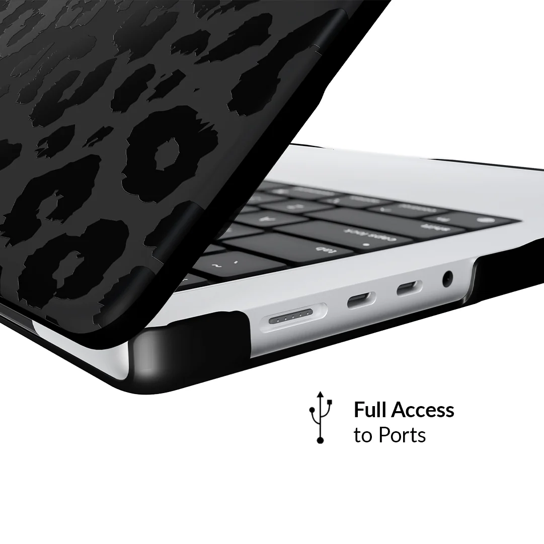 Black Leopard MacBook Case - Image 21