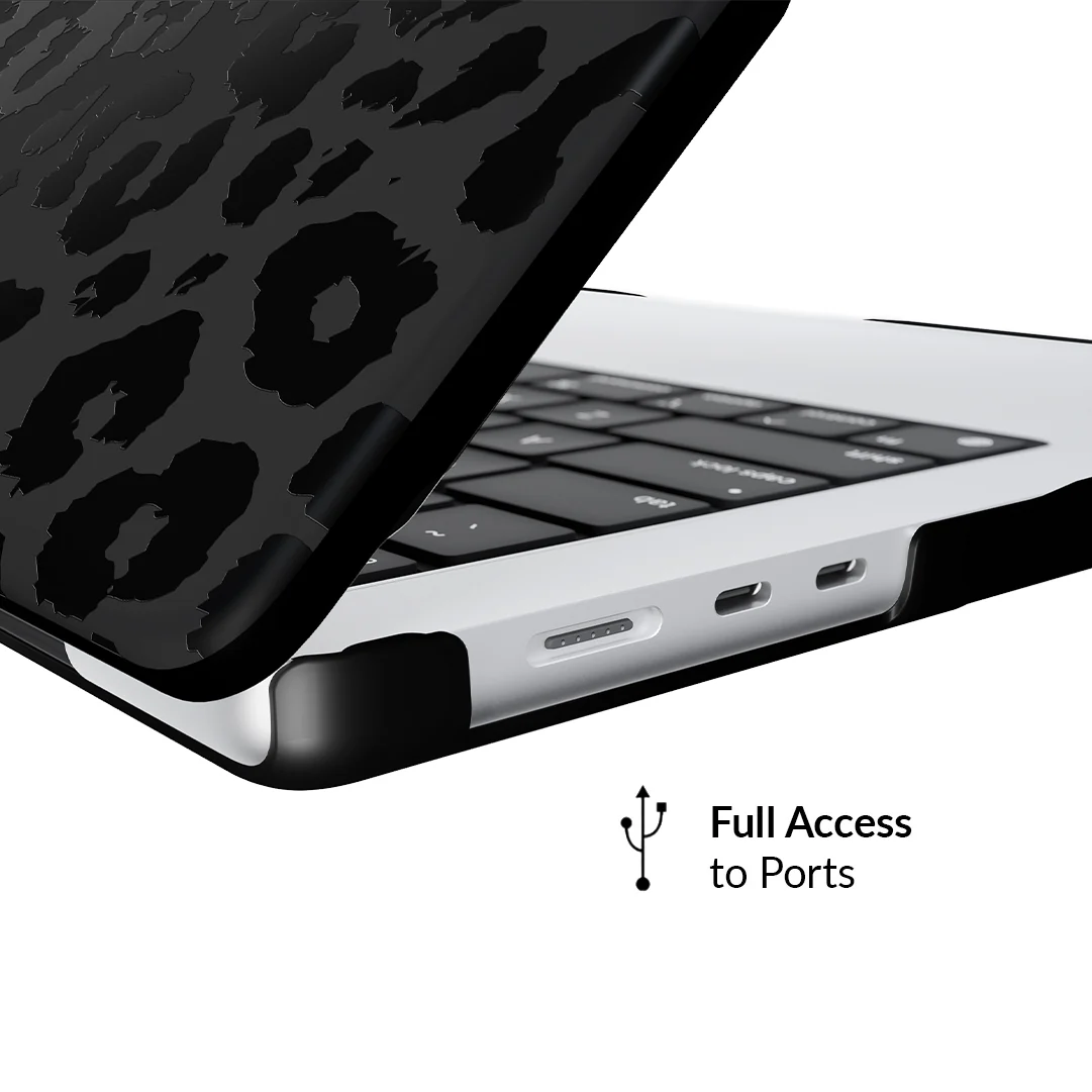 Black Leopard MacBook Case - Image 3