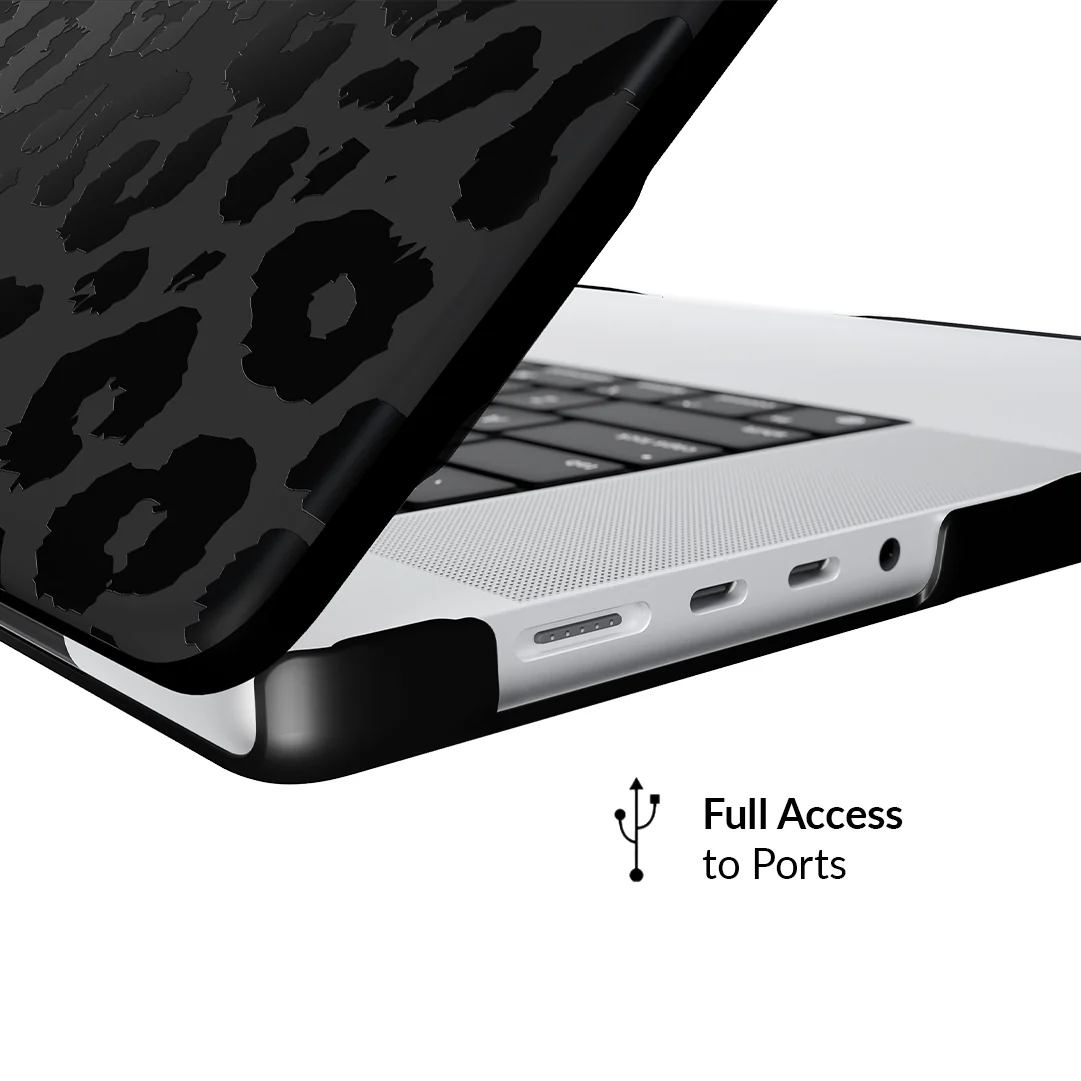 Black Leopard MacBook Case - Image 33
