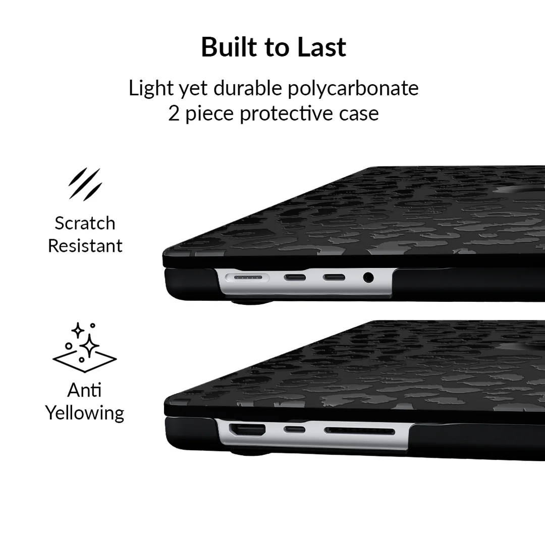 Black Leopard MacBook Case - Image 34