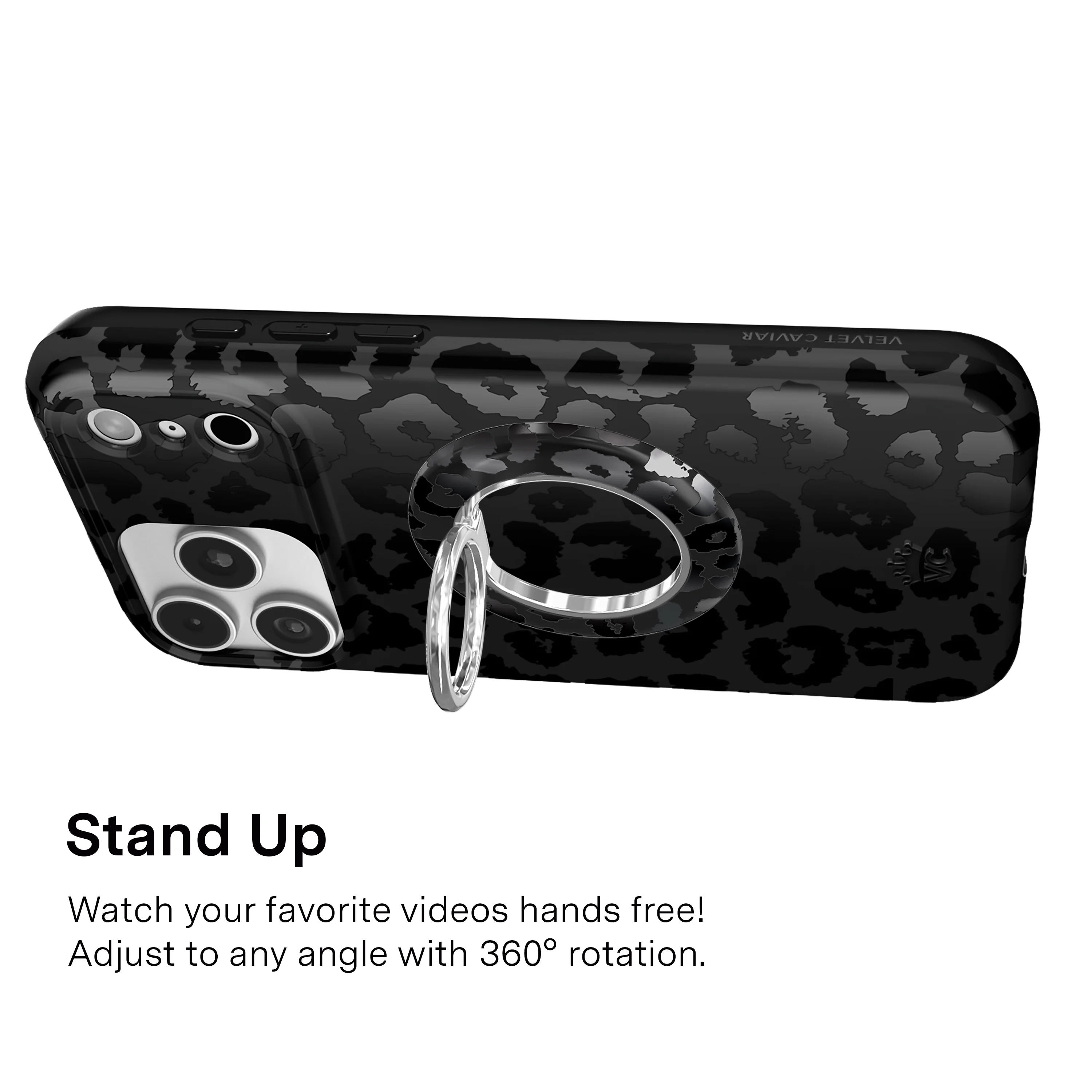 Black Leopard MagSafe Grip Ring - Image 5