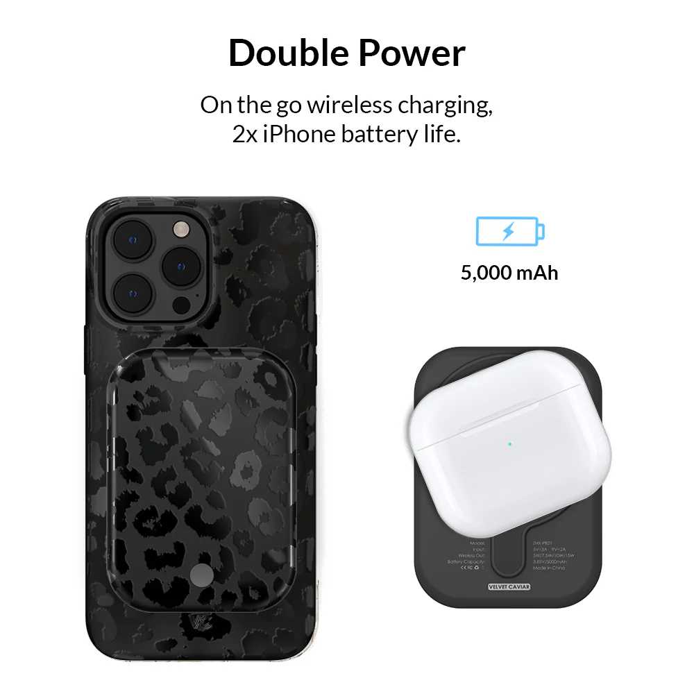 Black Leopard MagSafe Battery Power Pack - Image 3