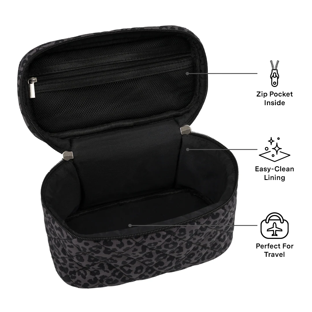 Black Leopard Vanity Bag - Image 4