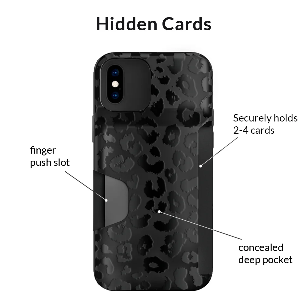 Black Leopard iPhone Wallet Case - Image 10