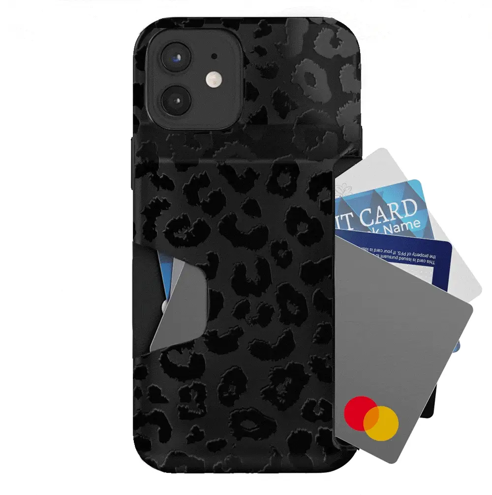 Black Leopard iPhone Wallet Case - Image 15