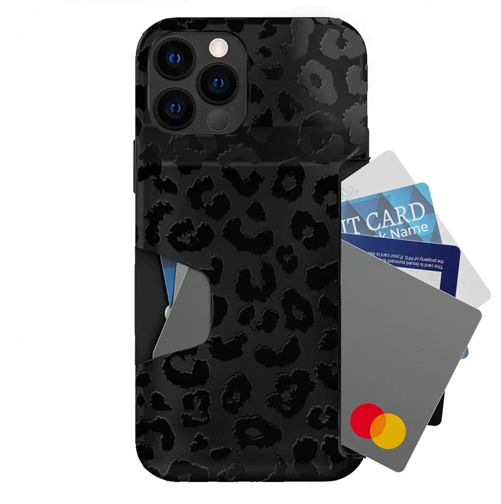 Black Leopard iPhone Wallet Case - Image 36