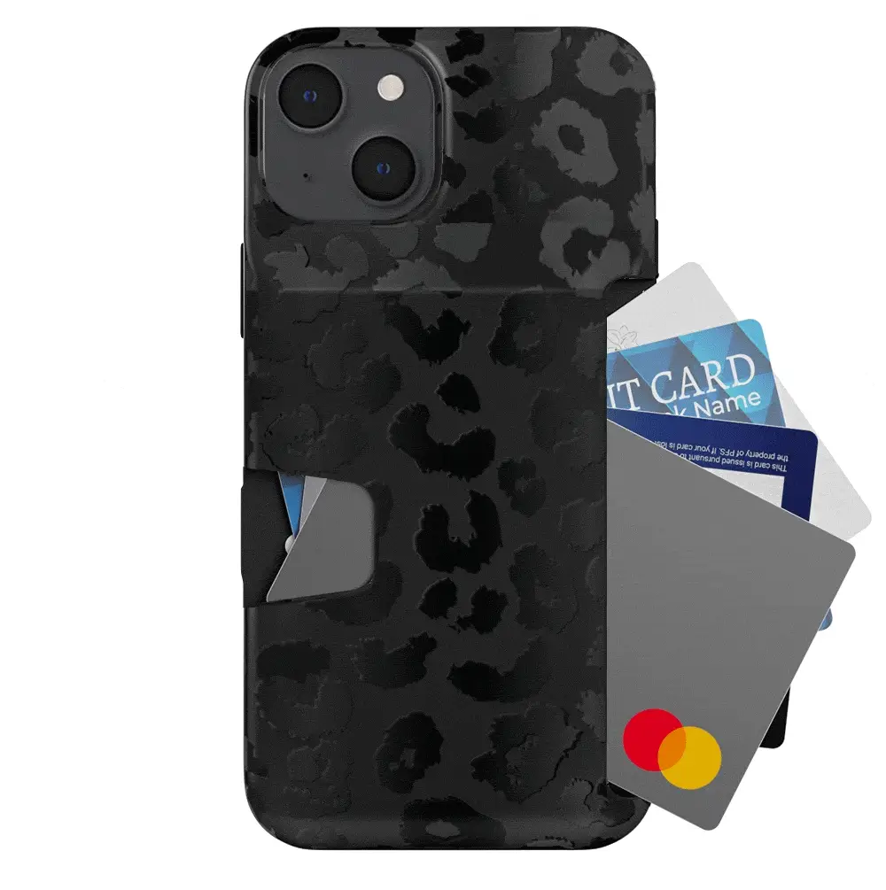 Black Leopard iPhone Wallet Case - Image 92