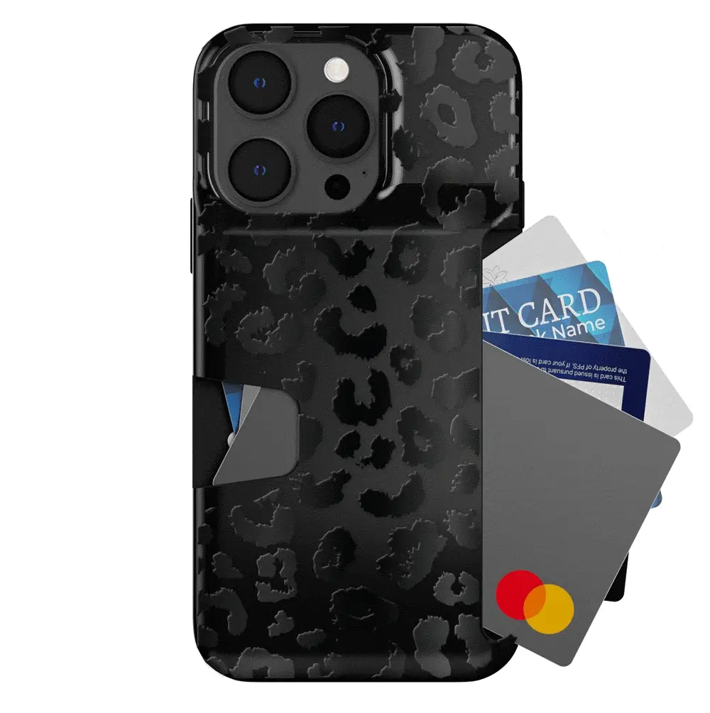 Black Leopard iPhone Wallet Case - Image 99