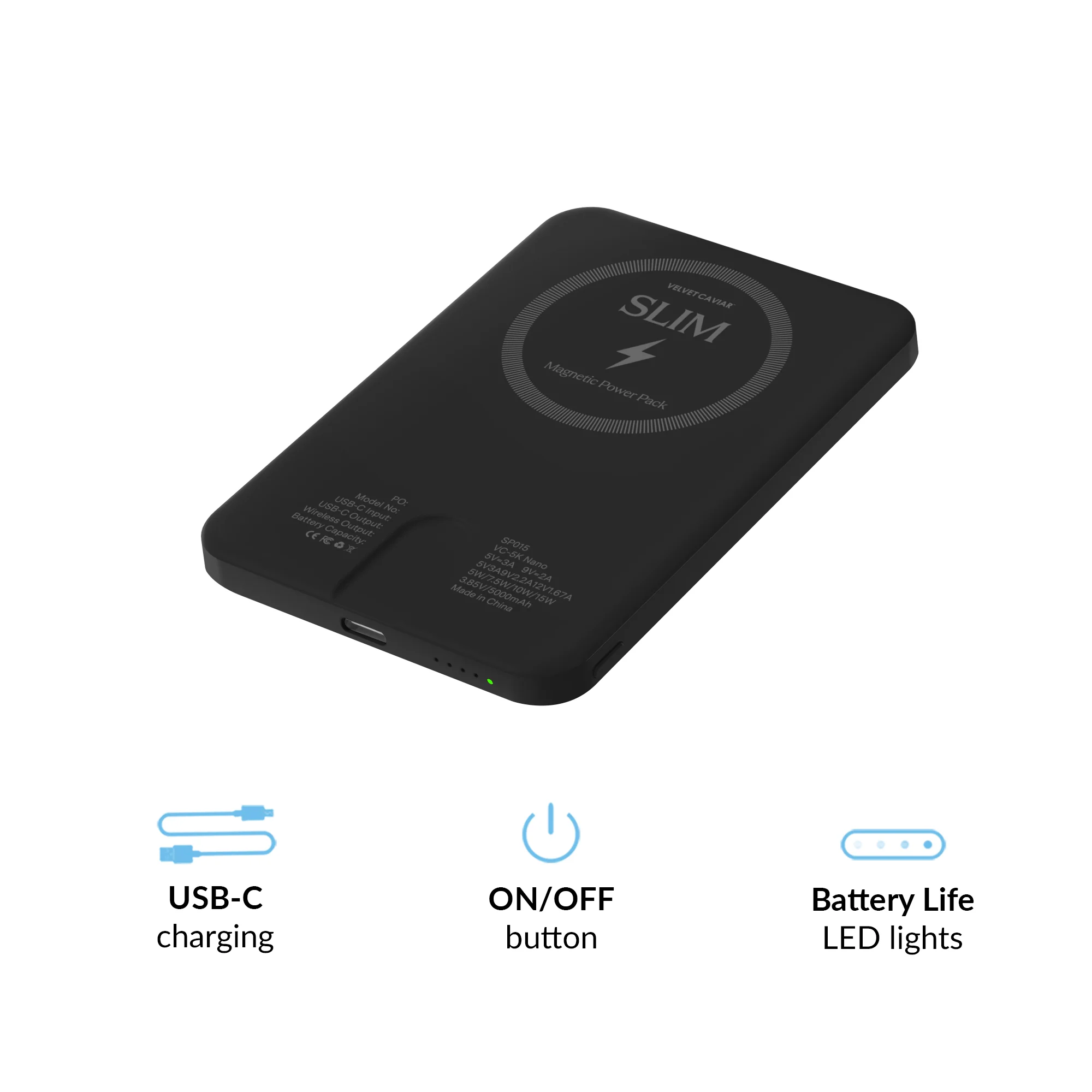 Black Slim MagSafe Battery Power Pack - Image 3