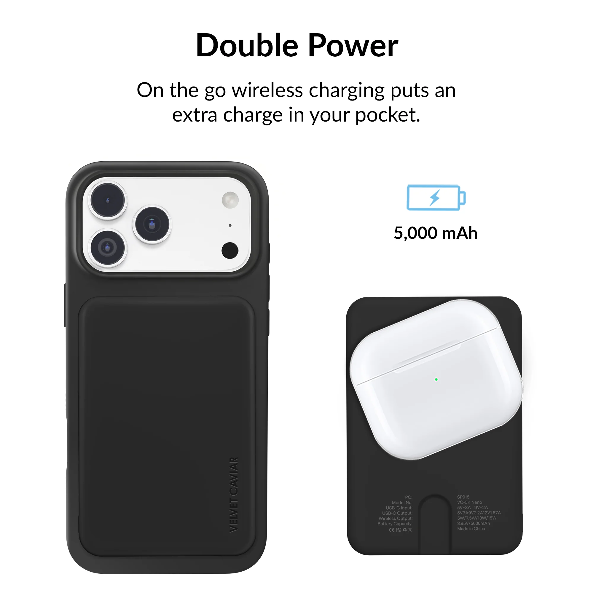 Black Slim MagSafe Battery Power Pack - Image 4