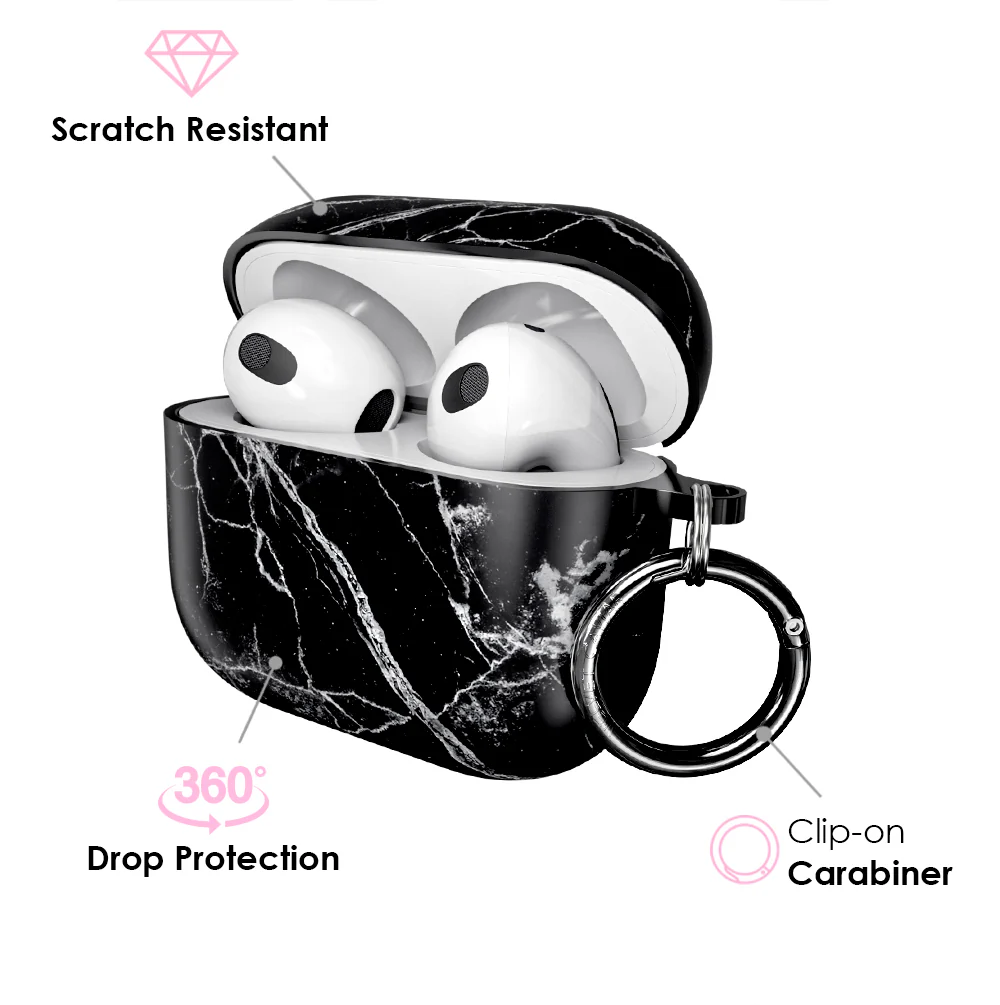 Black Marble Airpods Case - Image 11