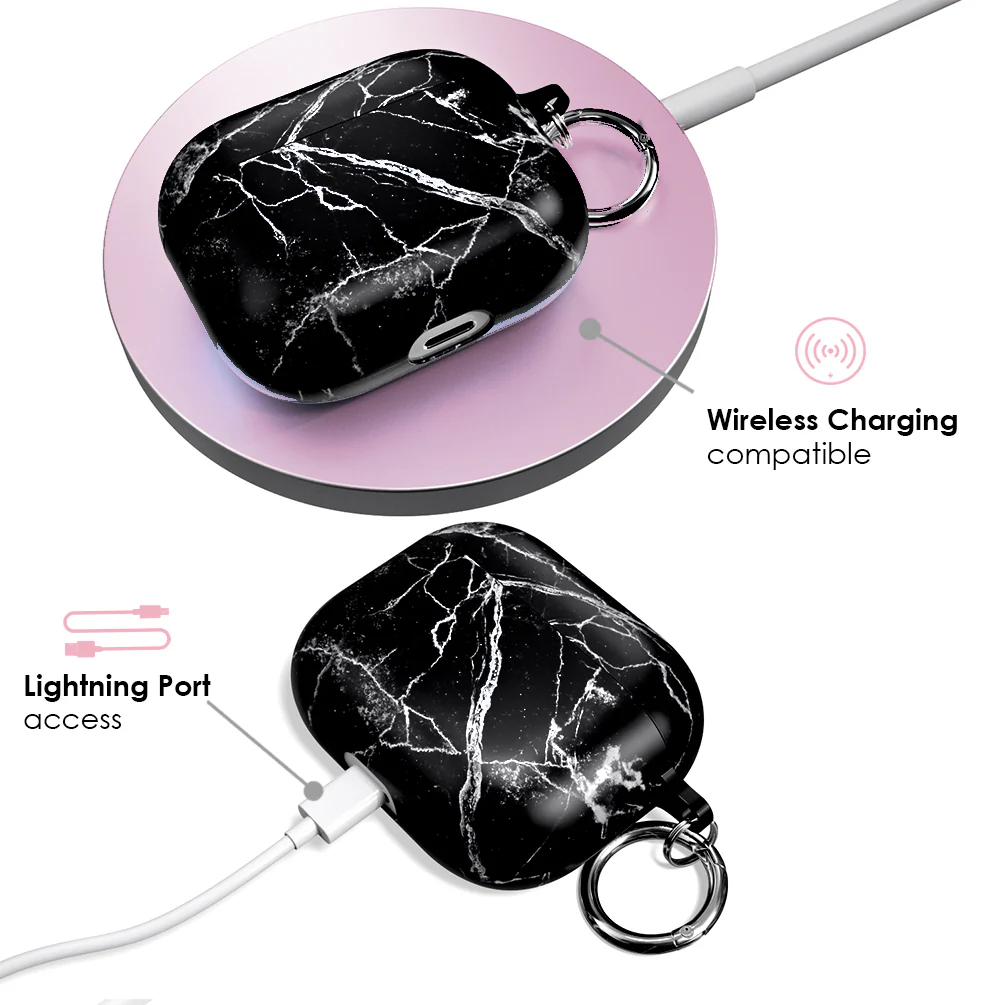 Black Marble Airpods Case - Image 12