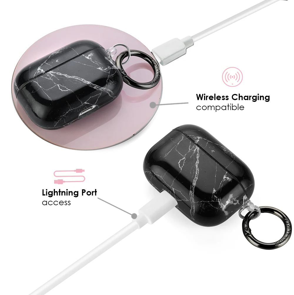 Black Marble Airpods Case - Image 8