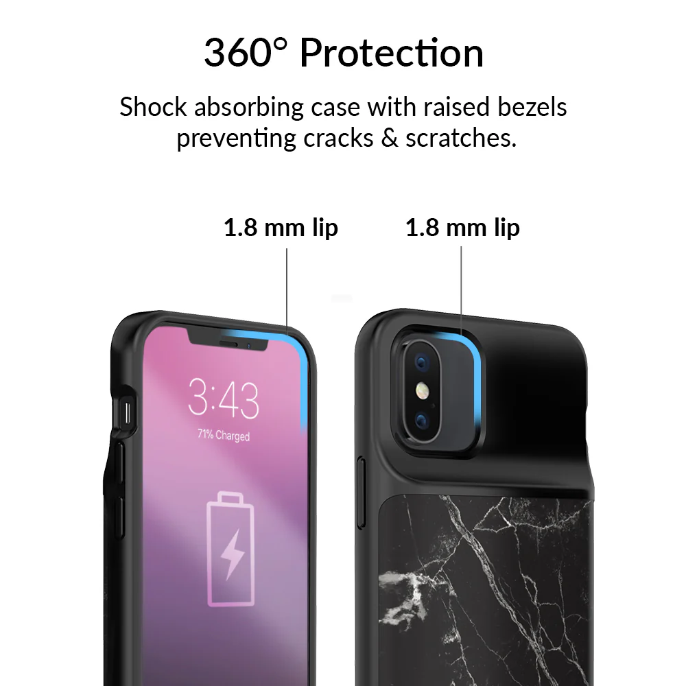 Black Marble iPhone Charging Case - Image 16