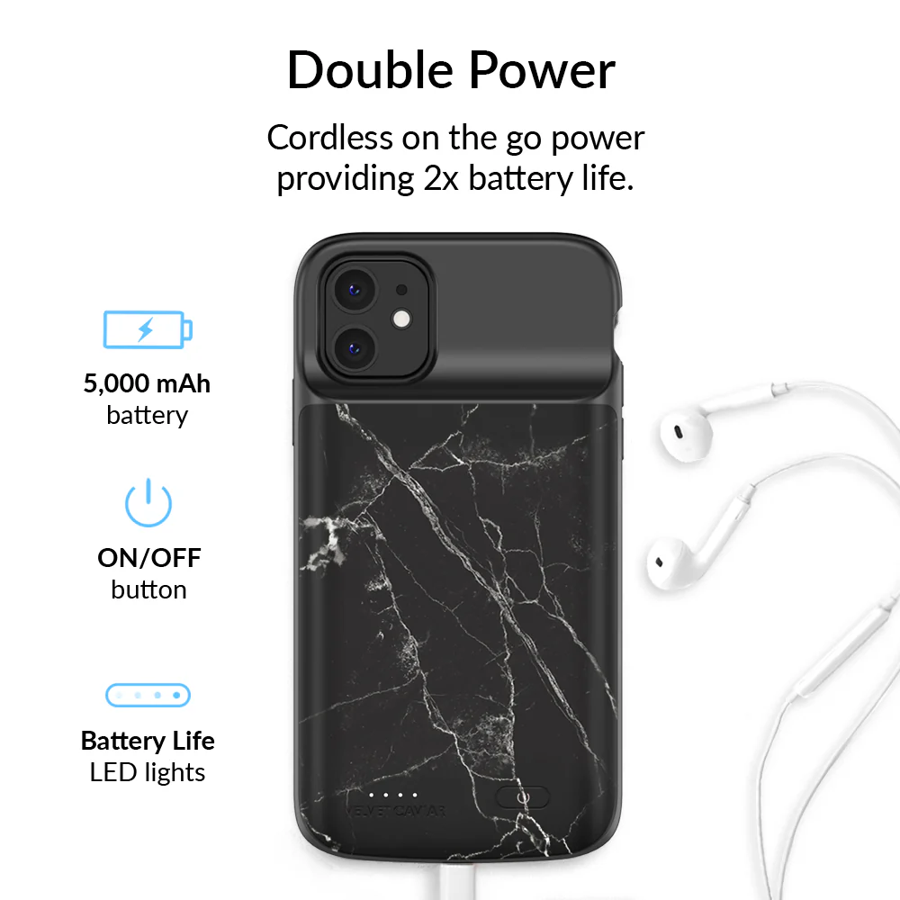 Black Marble iPhone Charging Case - Image 20