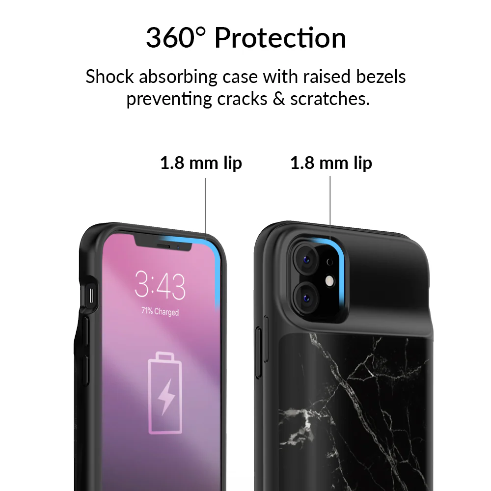 Black Marble iPhone Charging Case - Image 22