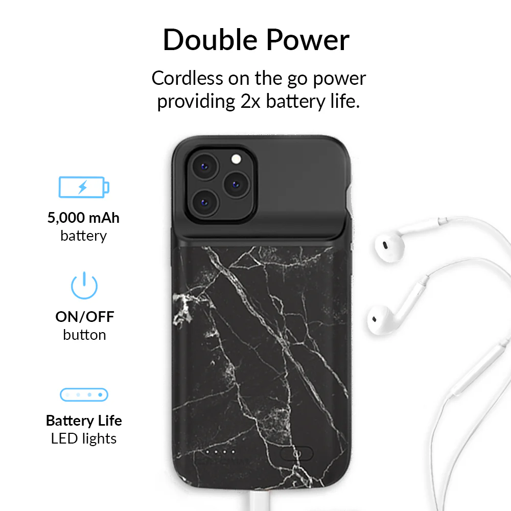 Black Marble iPhone Charging Case - Image 26
