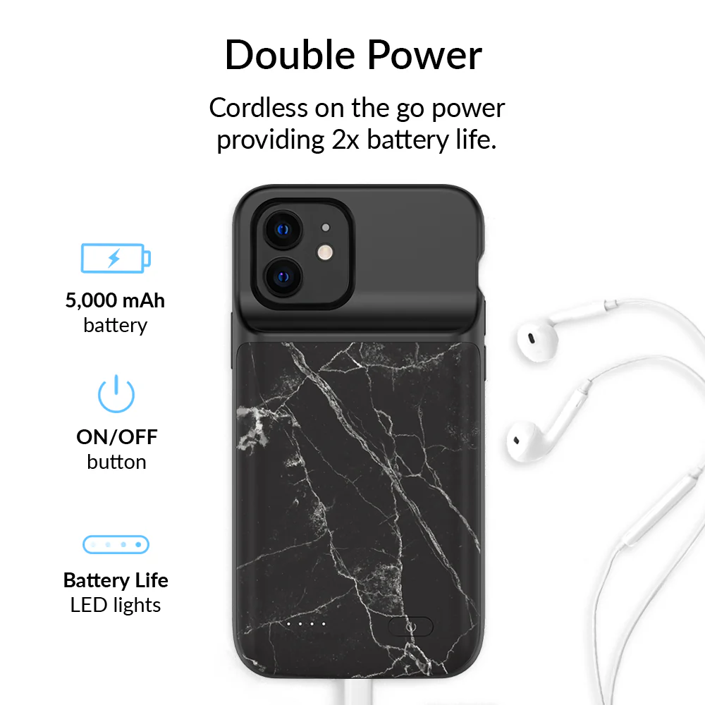 Black Marble iPhone Charging Case - Image 38
