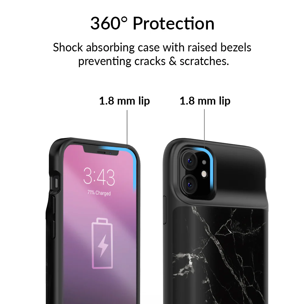Black Marble iPhone Charging Case - Image 40