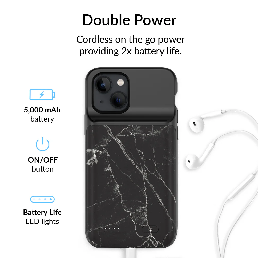 Black Marble iPhone Charging Case - Image 68