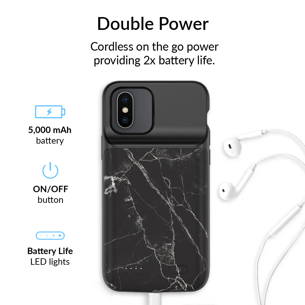 Black Marble iPhone Charging Case - Image 8
