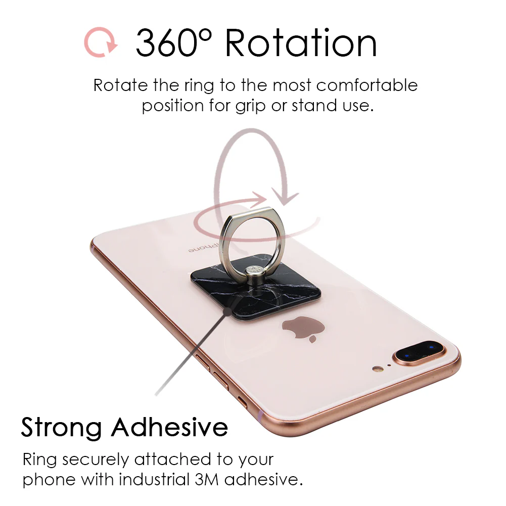 Black Marble Phone Ring - Image 3